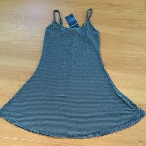 Brandy Melville Navy Blue Stripes Herika Dress NWT